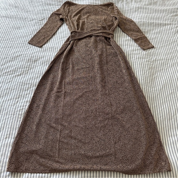 NWT Sezane Lauren dress black & metallic gold XS - Picture 6 of 12
